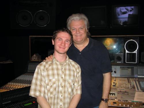 Chris Ulery in studio with Ricky Skaggs